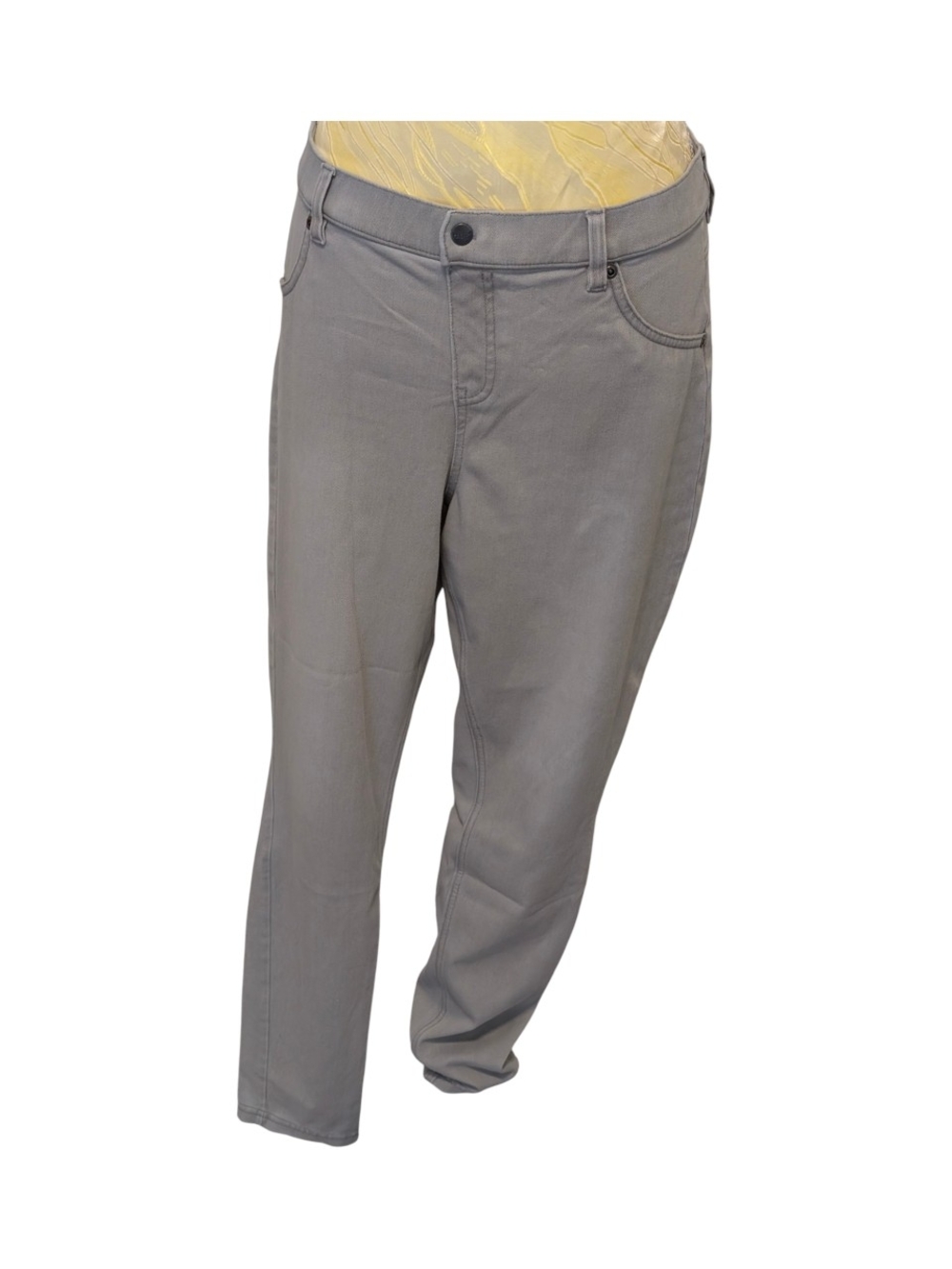 HUE Women's Straight-Leg Ankle Jeans in Grey